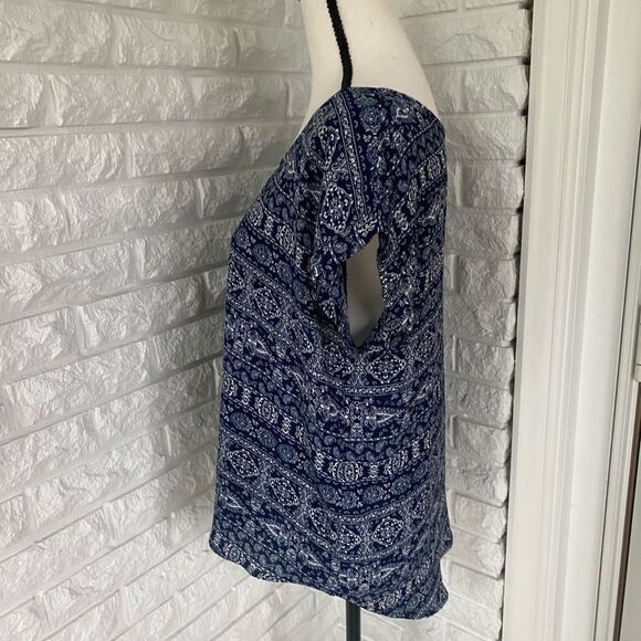 Bohemian Style Printed Short Sleeve Top / Blouse - Picture 3 of 5